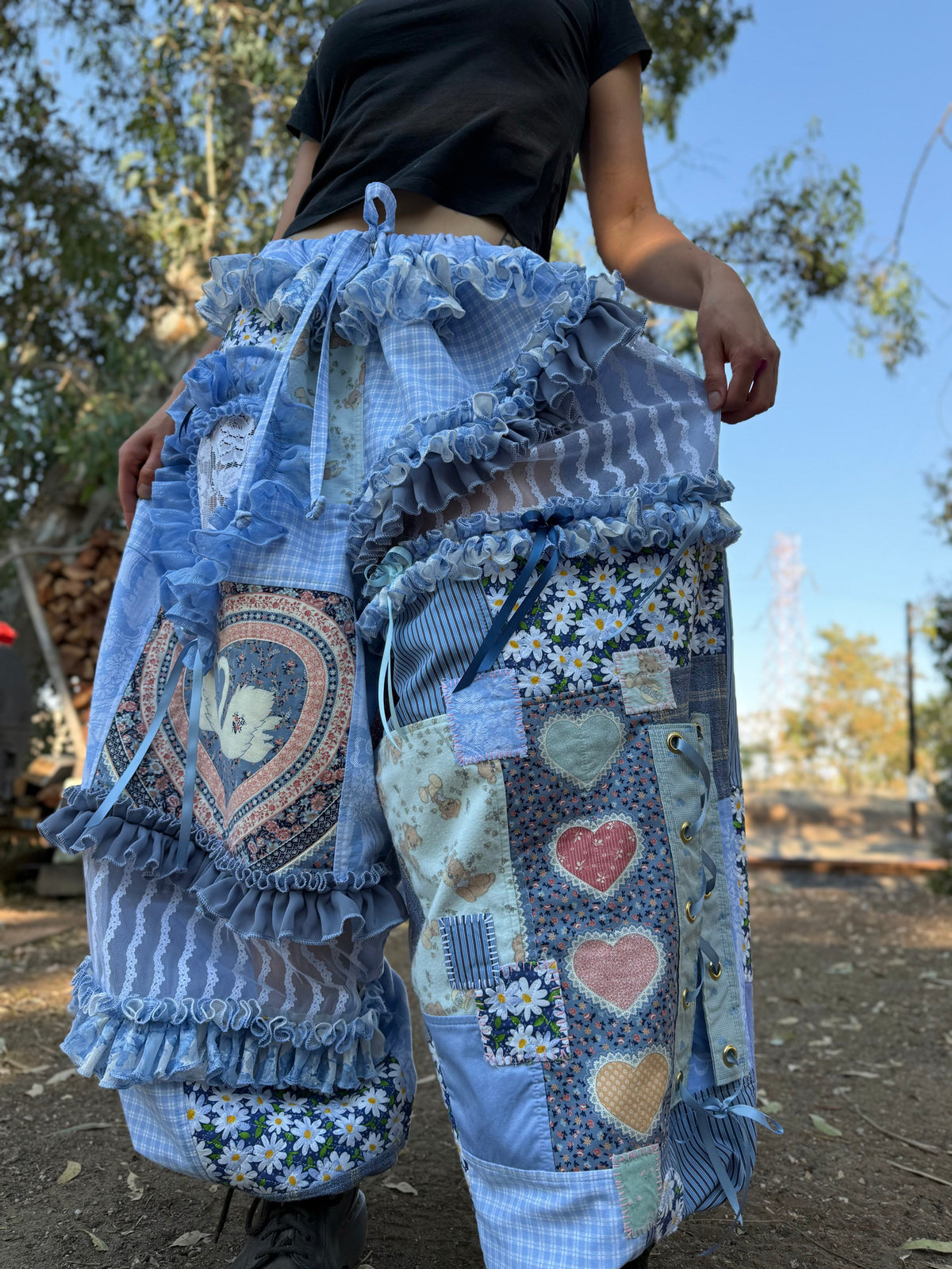 Upcycled Adjustable-Waist Pants