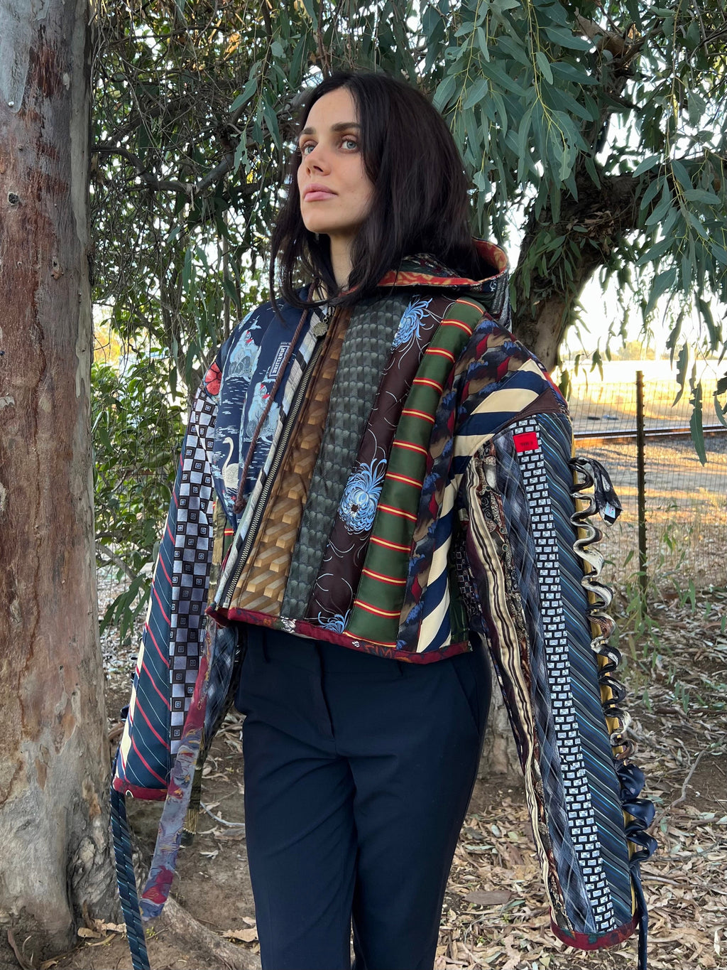 Upcycled Necktie Jacket