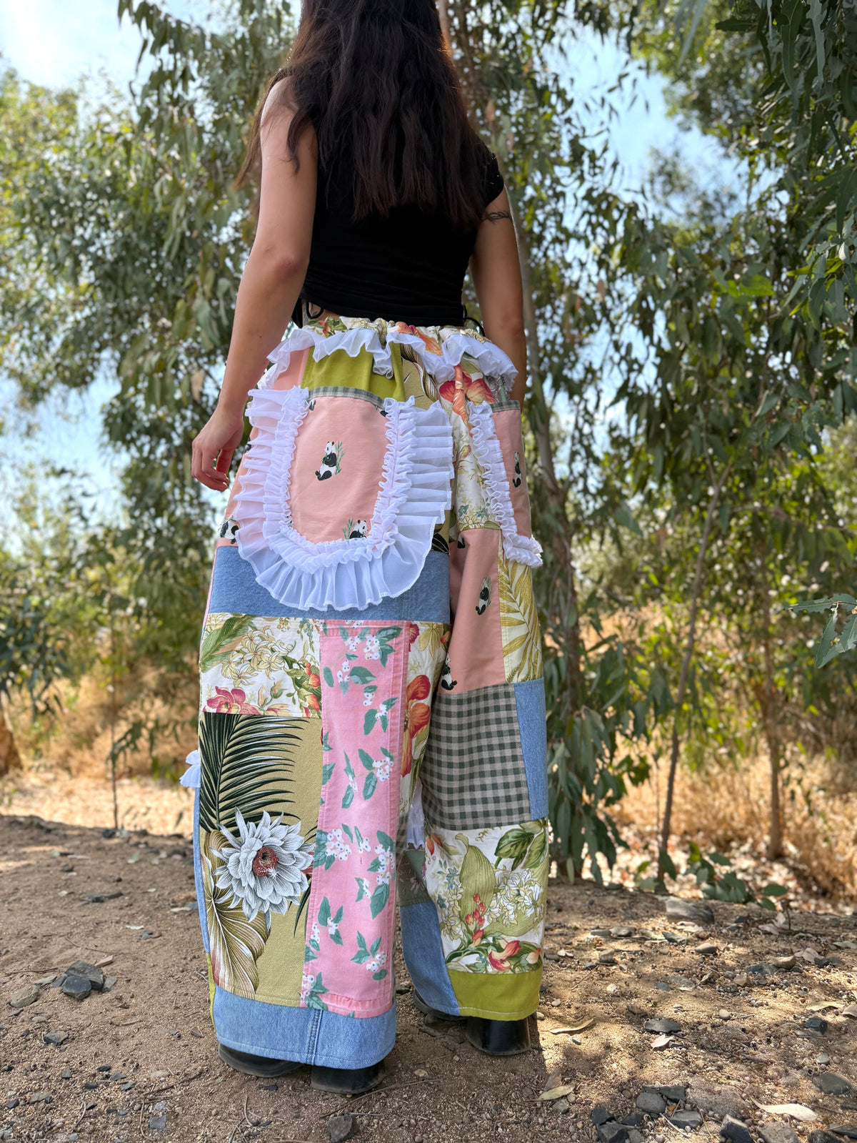 Upcycled Adjustable-Waist Pants