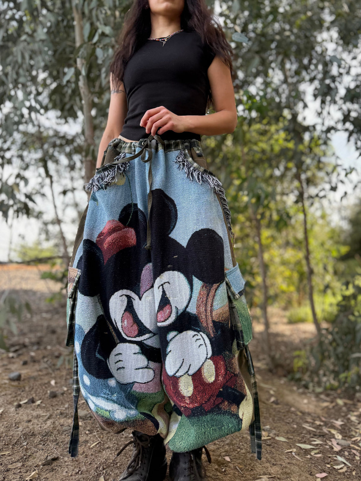 Upcycled Adjustable-Waist Pants