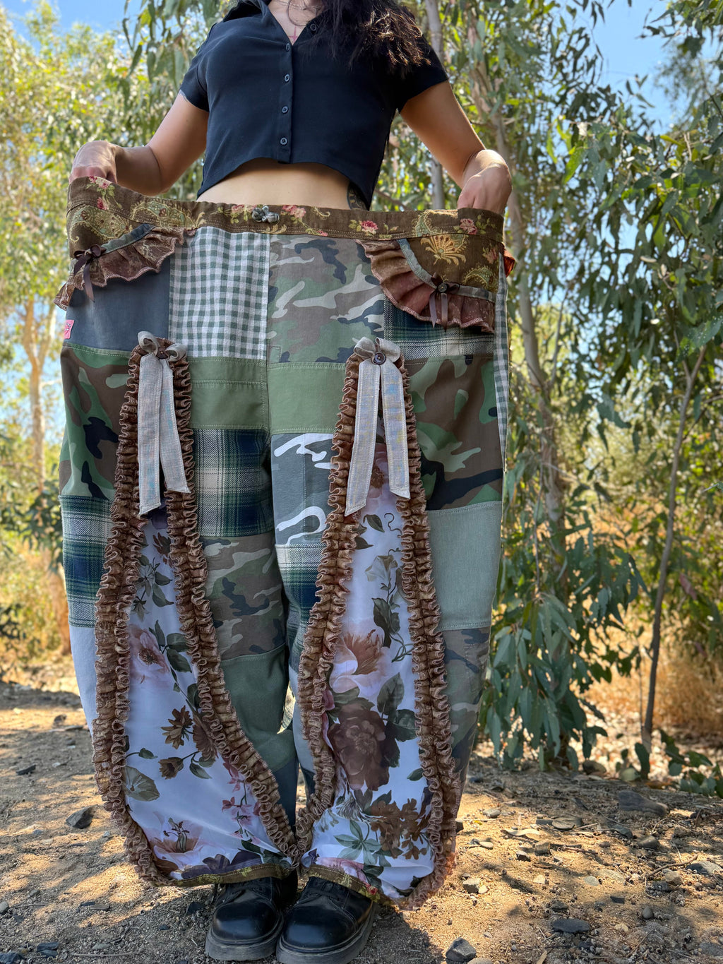 Upcycled Adjustable-Waist Pants