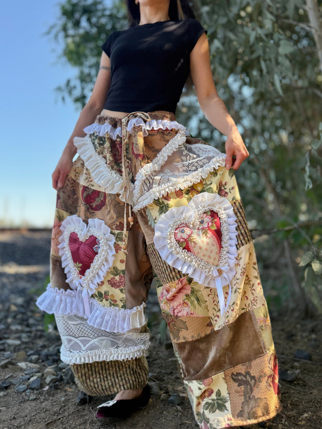 Upcycled Adjustable-Waist Pants