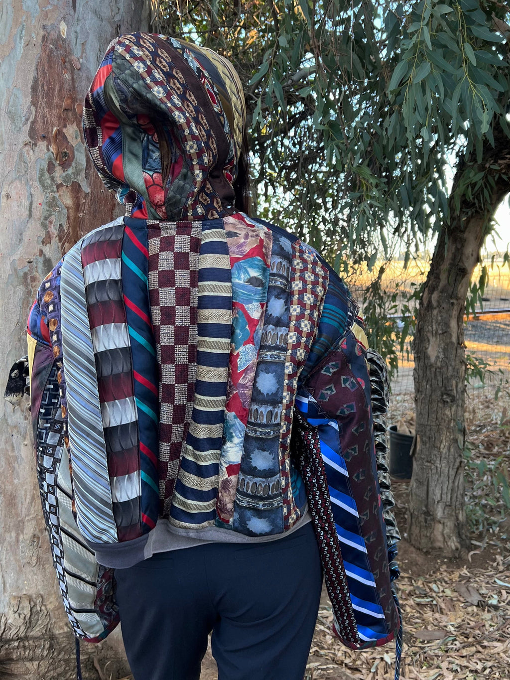 Upcycled Necktie Jacket