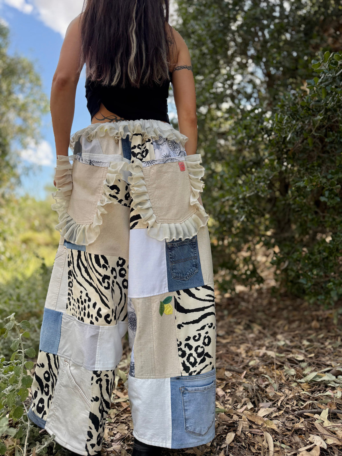 Upcycled Adjustable-Waist Pants