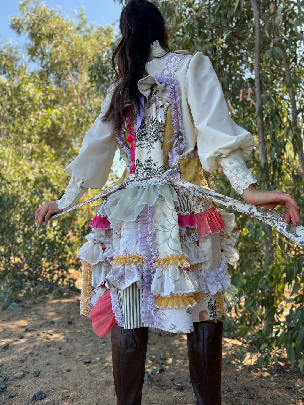 Upcycled Ruffle Dress