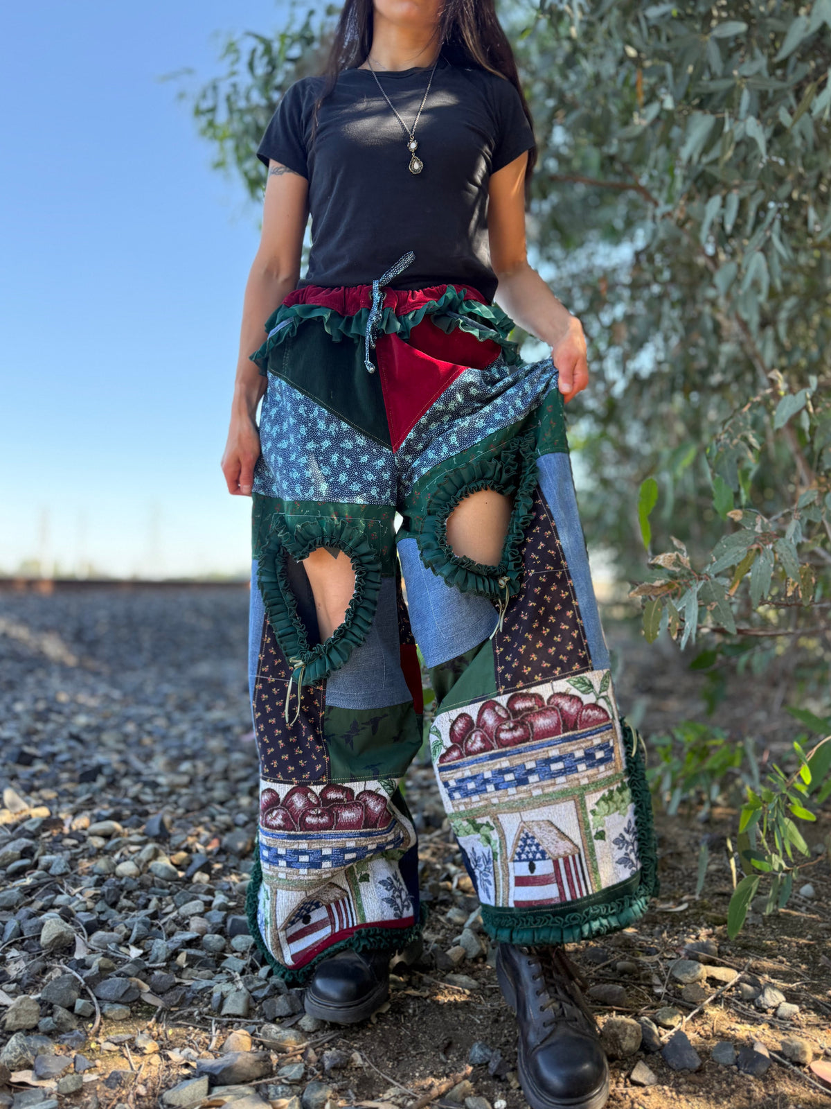 Upcycled Adjustable-Waist Pants