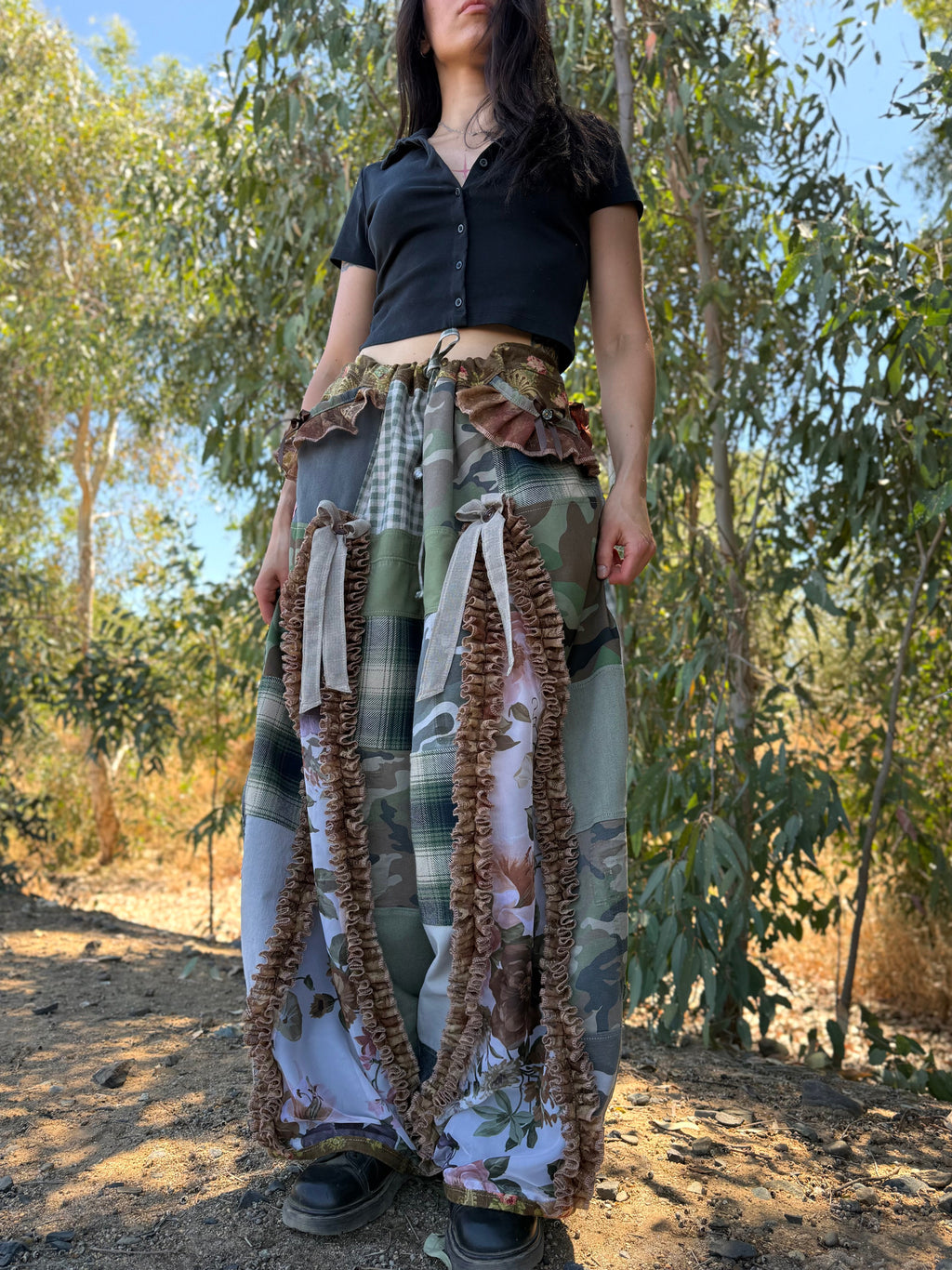 Upcycled Adjustable-Waist Pants