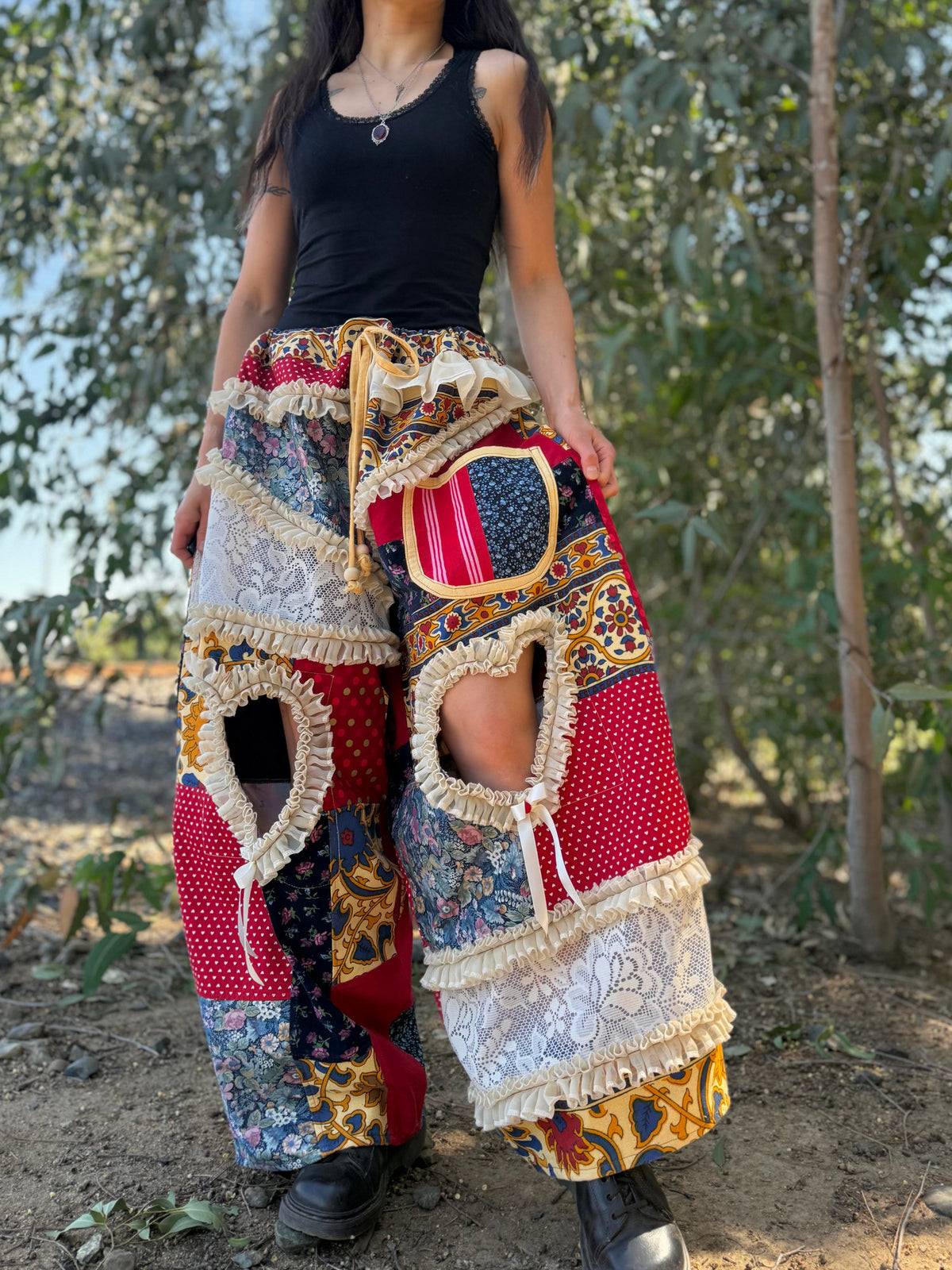 Upcycled Adjustable-Waist Pants