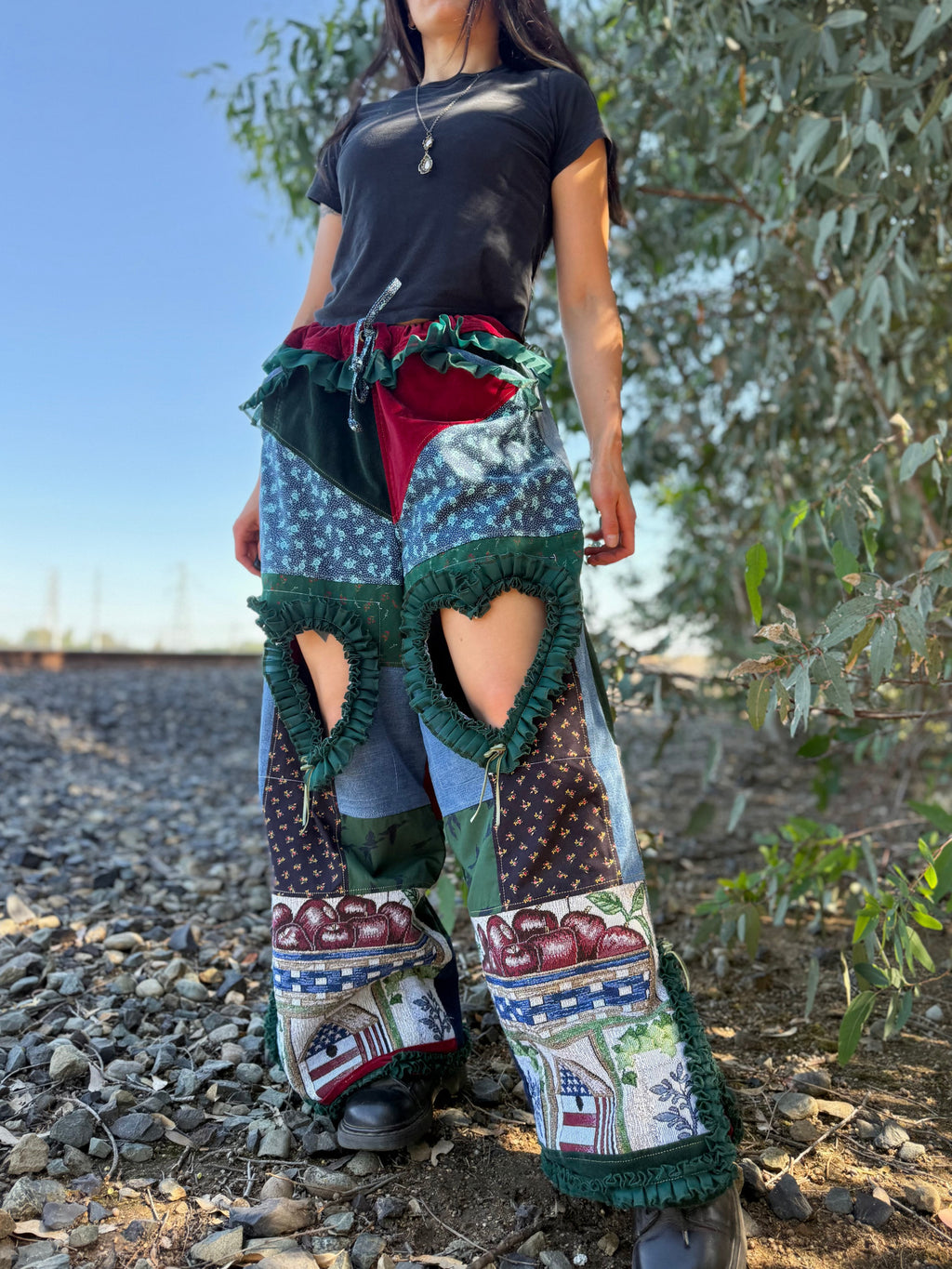 Upcycled Adjustable-Waist Pants