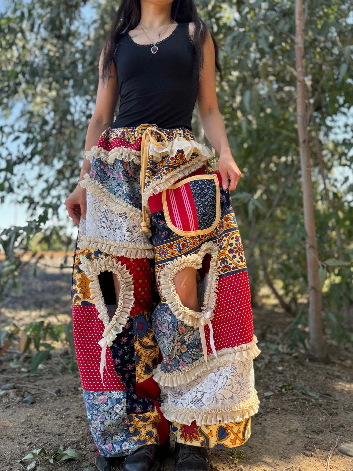 Upcycled Adjustable-Waist Pants